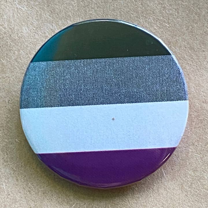Diem Designs Studio - Wholesale Lapel Pin/Button - Asexual Pride Pinback Button or Magnet0