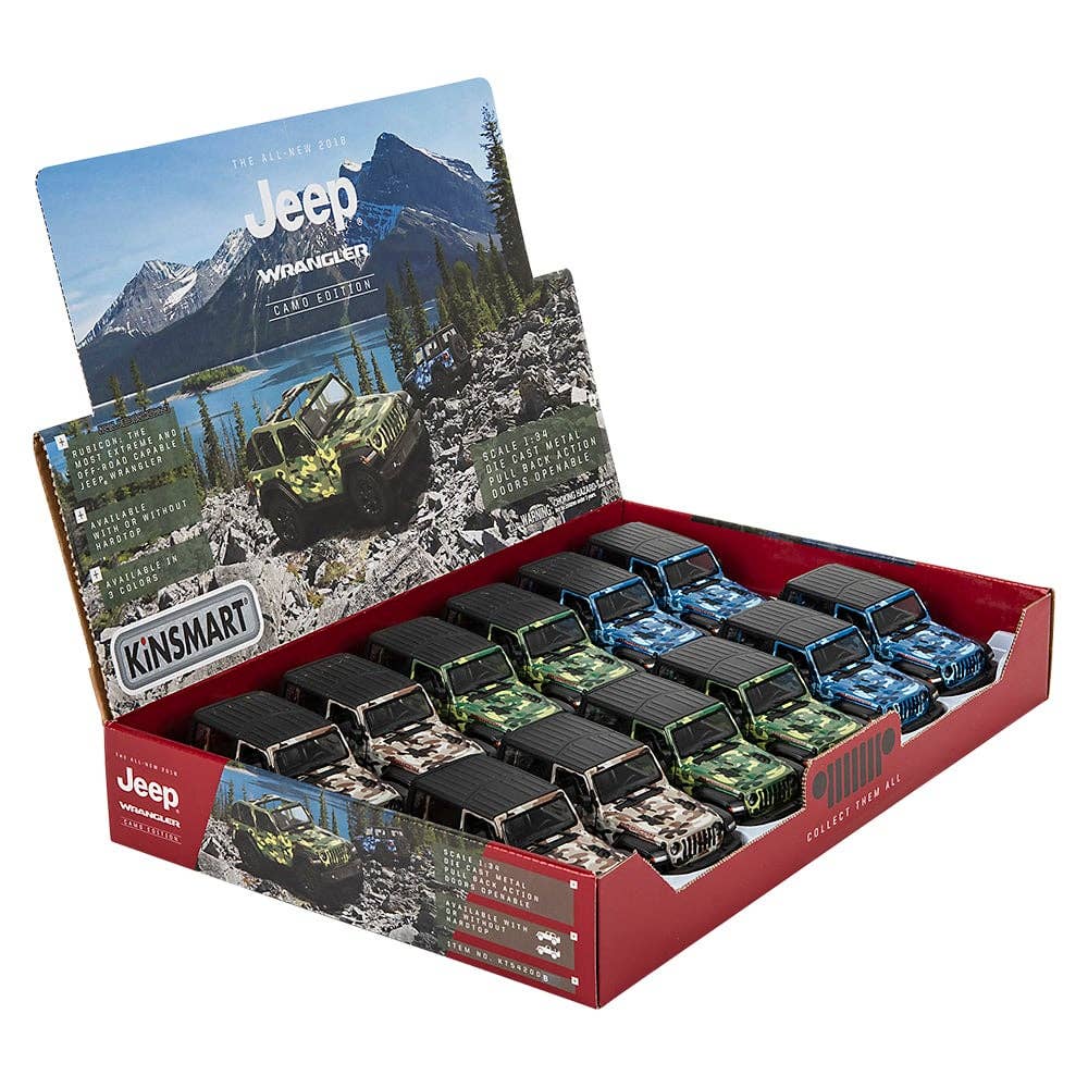 La Luna Bella - Toys - Wholesale Toy Car/Truck - Kids - 5" DIE-CAST 2018 JEEP WRANGLER CAMO HARD TOP LLB Car Toys7