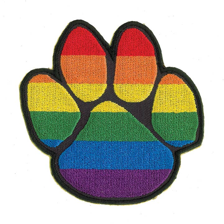 Yujean - Wholesale Patch - Rainbow Paw Print Patch-PH5850
