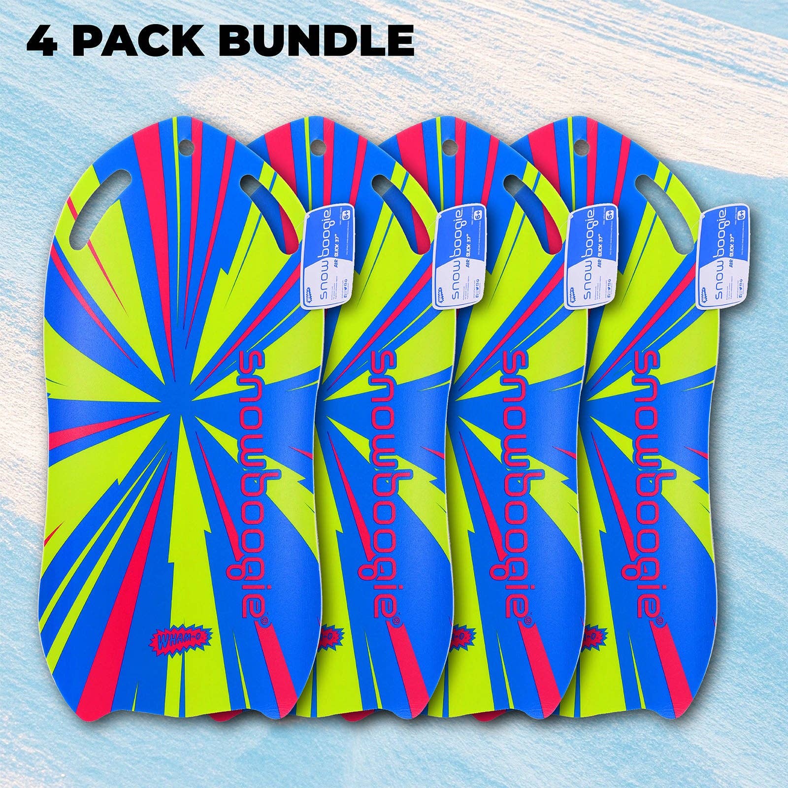 Sixale - Wholesale Sporting Accessories - Wham-O Snowboogie Snow Sled - 37" Single Rider Roll Up Air Slick Winter Sled (Graffiti/Line pattern)18