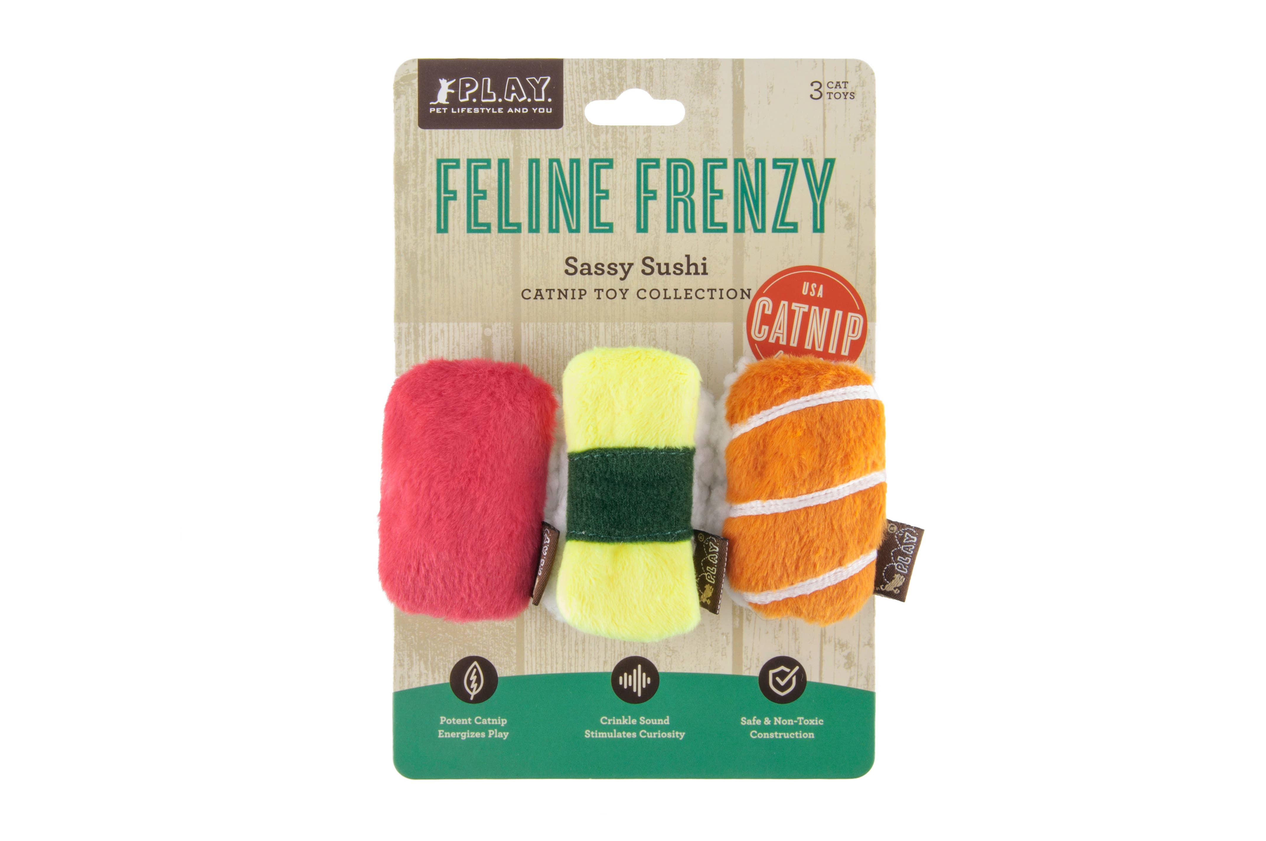 P.L.A.Y. Pet Lifestyle and You - Wholesale Pet Toy - Cat - Feline Frenzy - Sassy Sushi2