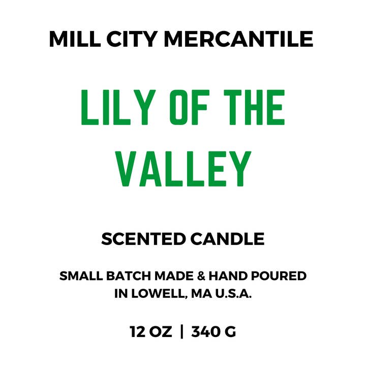 LILY OF THE VALLEY CANDLE for wholesale by MILL CITY MERCANTILE