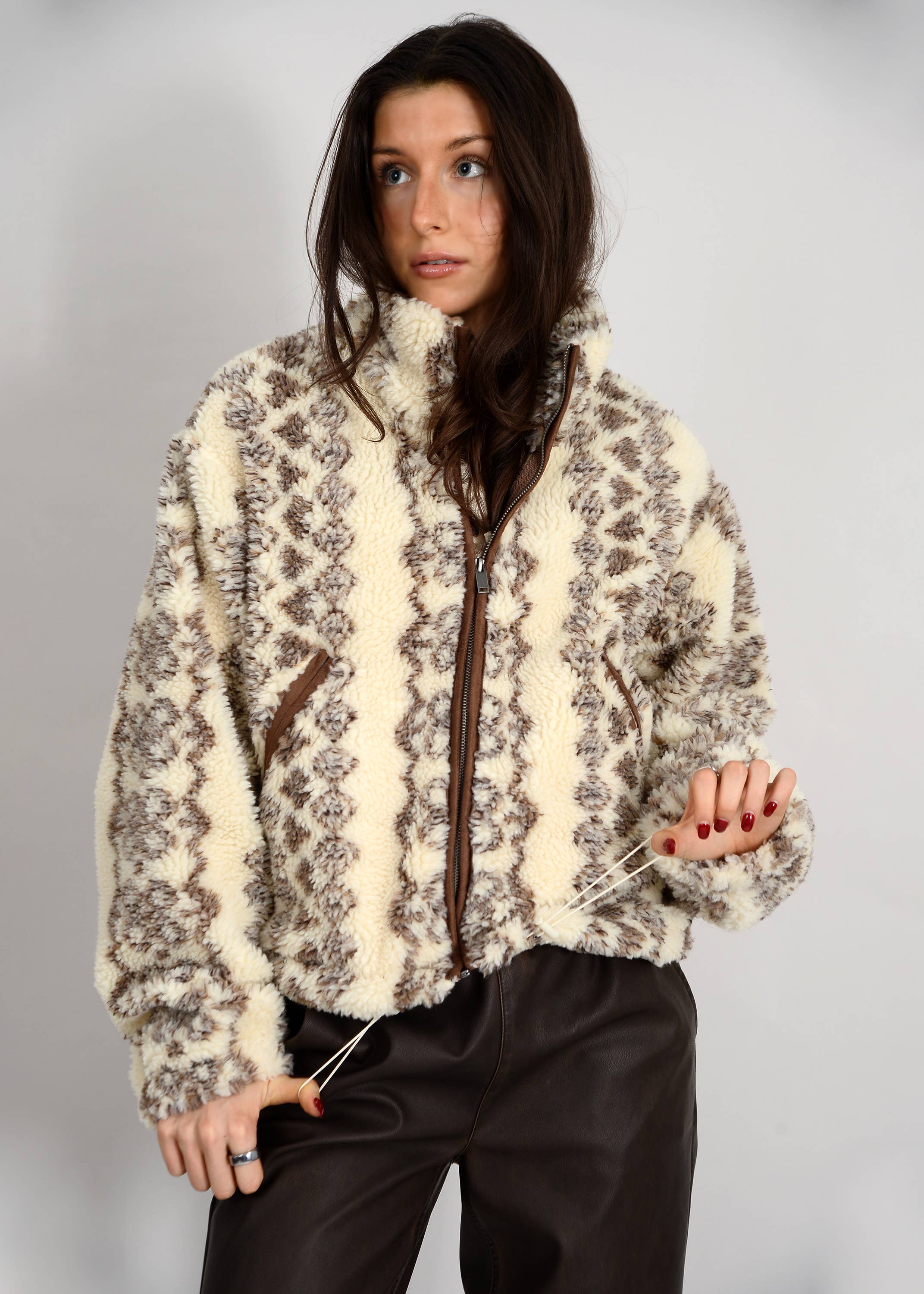 RD Style – wholesale Jacka - Dam – WHISTLER SHERPA DRAGKEDJA FRAMJACKA - 77J022S8