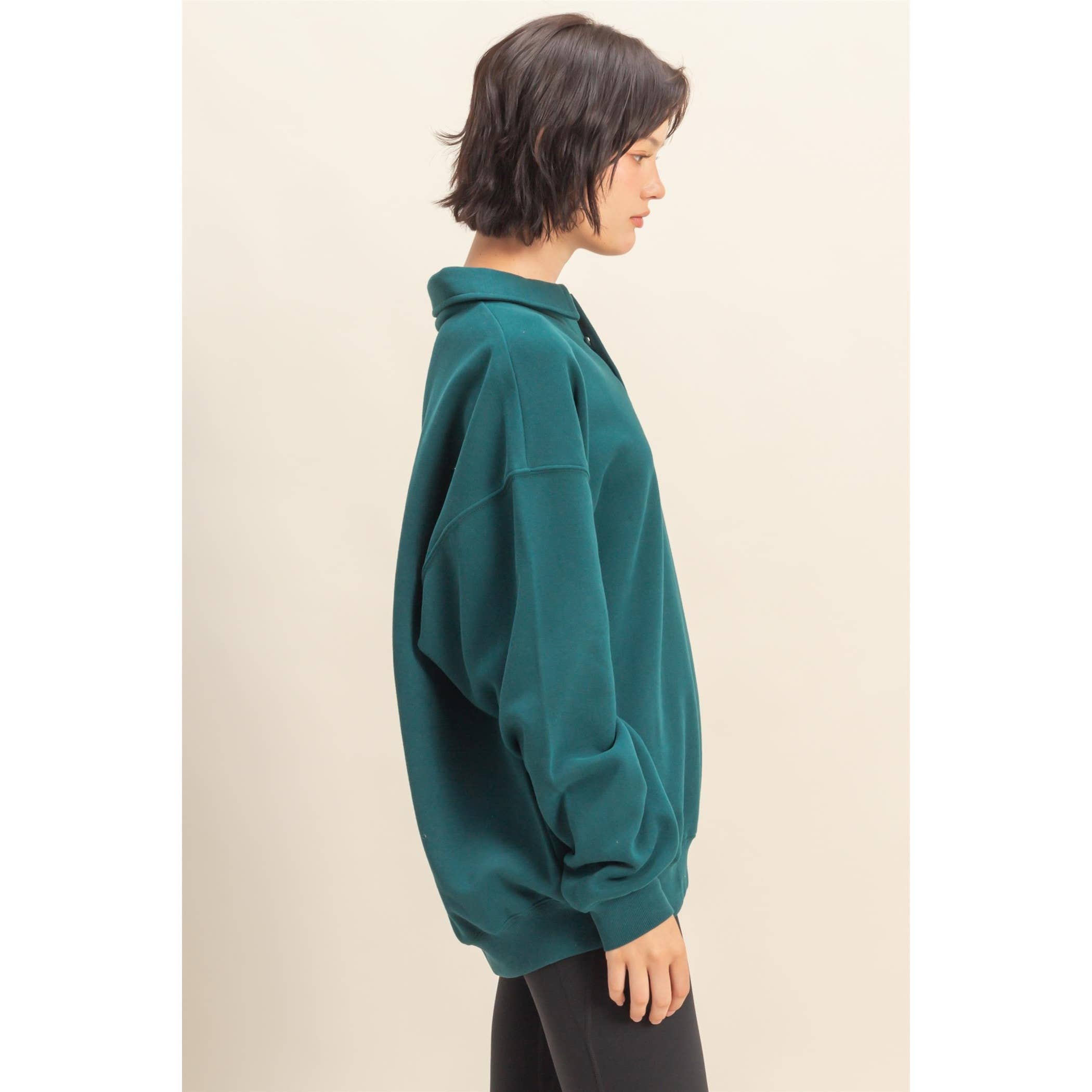 HYFVE - Wholesale Sweatshirt - Women's - Oversized Polo Collared Pullover9