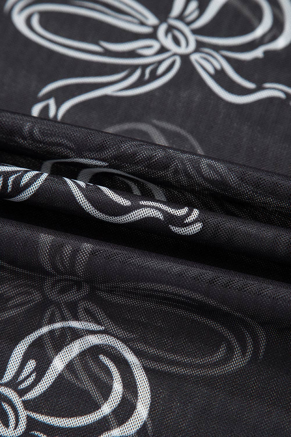 PRETTY BASH - Wholesale Blouse - Women's - Bow Long Sleeve Mesh Top8