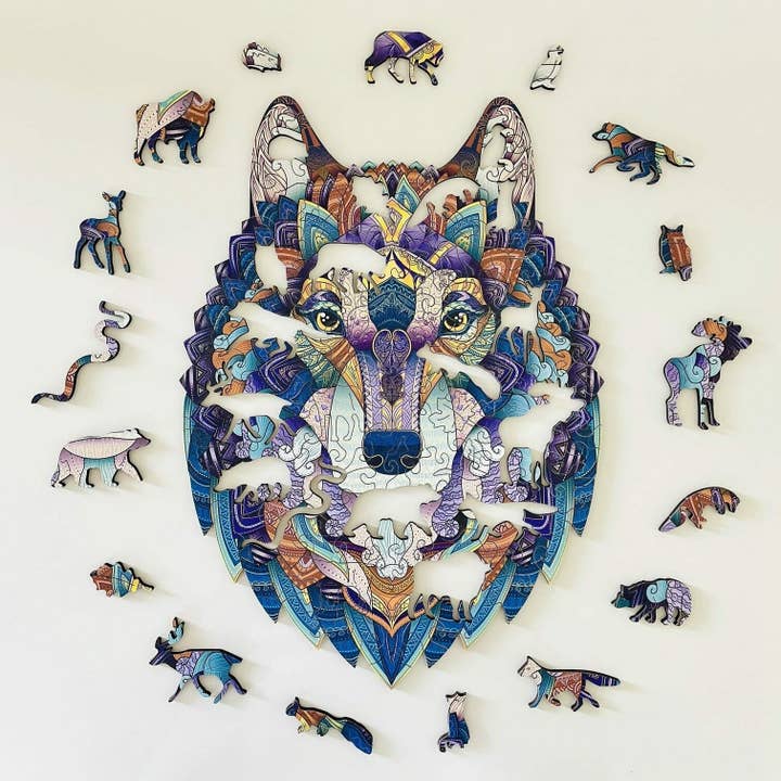 Lubiwood - Wholesale Puzzle - Adult - Wild Wolf Jigsaw A4 Premium Box7