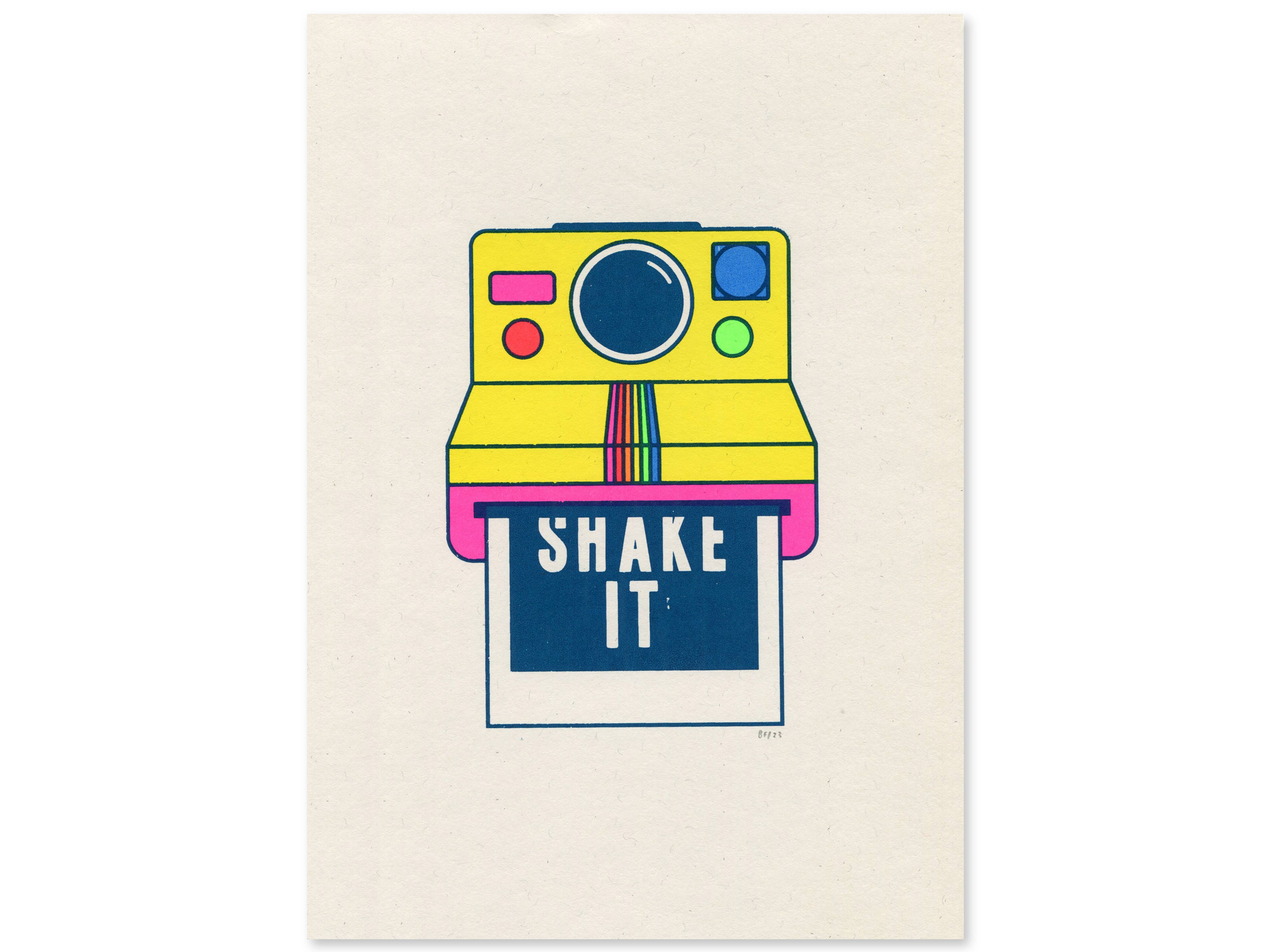 Basil & Ford – wholesale Art print – SHAKE IT - A4 Screen Print1