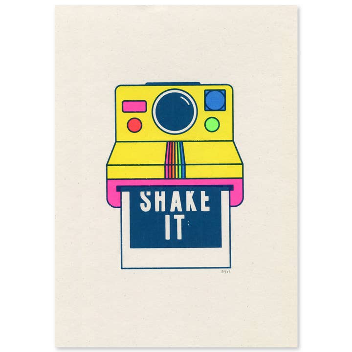 Basil & Ford – wholesale Art print – SHAKE IT - A4 Screen Print1