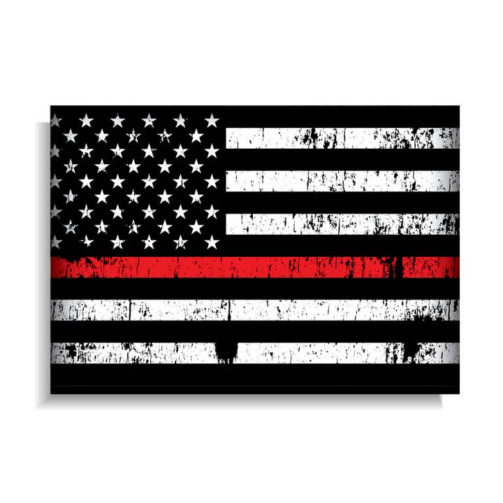 Magnet: Red Stripe Distressed USA Flag for wholesale by BetterMagnets.com by Design Studio 88 Inc