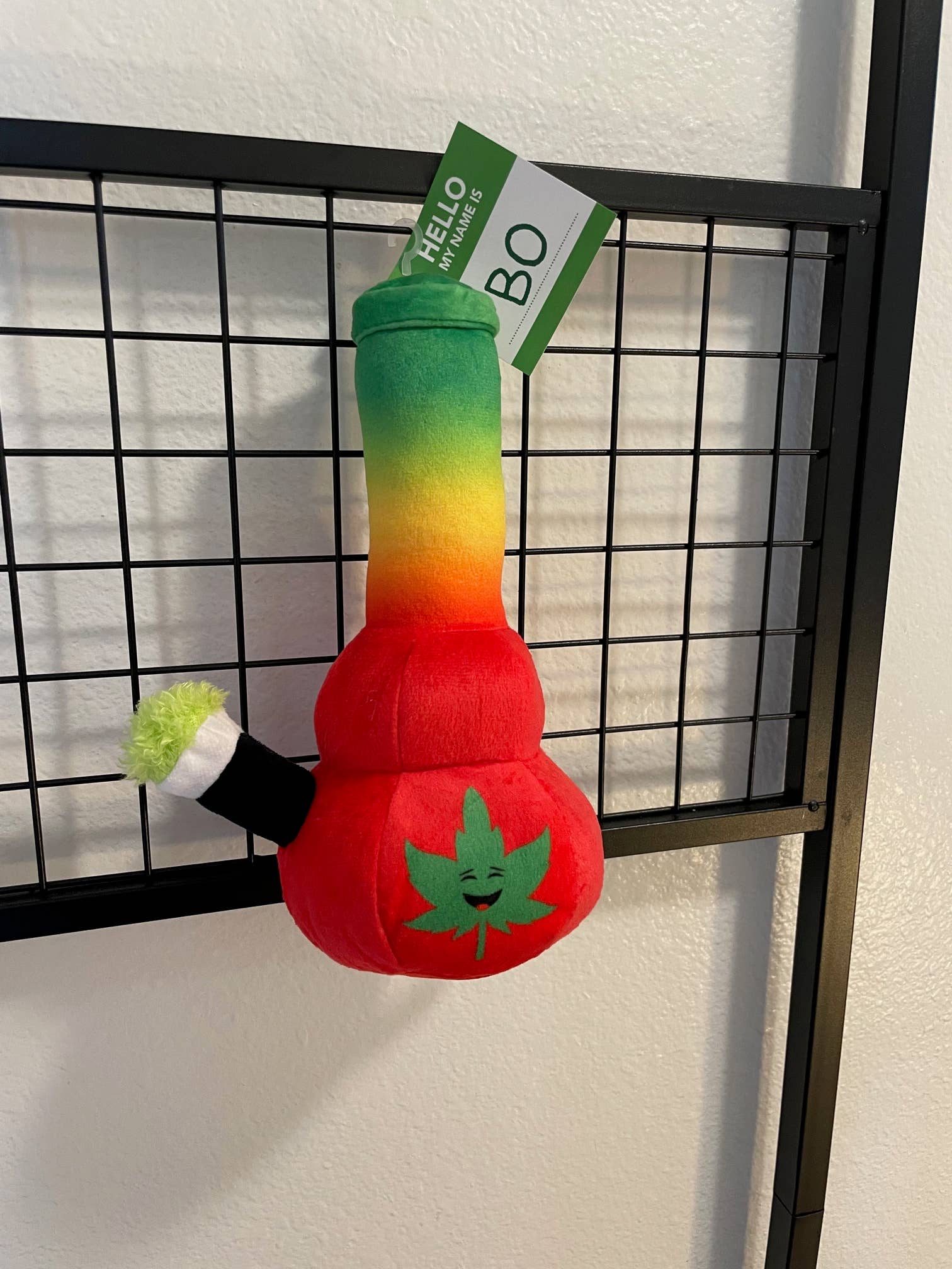 PAW:20 - Wholesale Pet Plush Toy - Dog - Bo da Bong, Parody Plush Rasta Color Squeaker 420 Dog Toy11