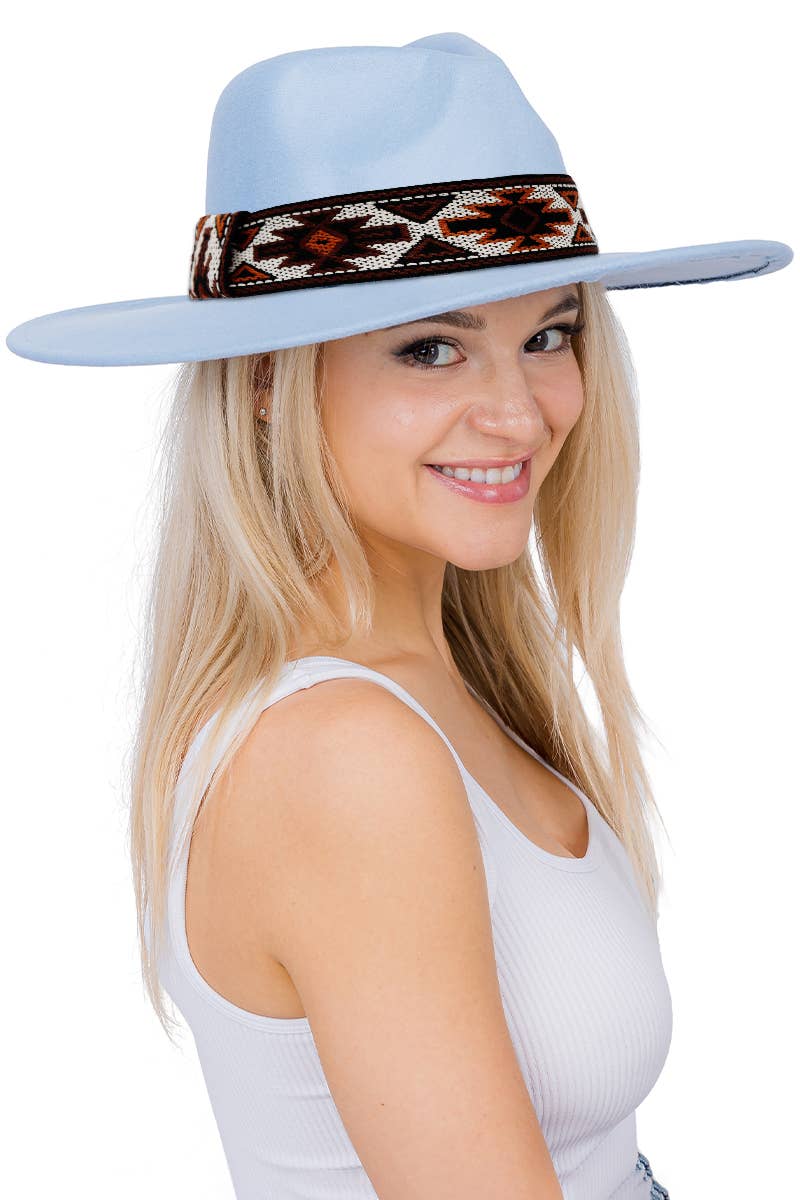 Cap Zone – Fedora - Mulher por atacado – Chapéu Rancher de Feltro Largo Navajo Rust Baja20