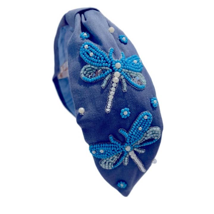 The Dragonfly Wonderbug Beaded Headband for wholesale by Brooke Shade