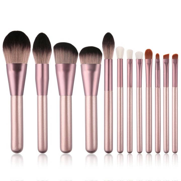 VIGOR - Wholesale Makeup Brush Set - Premium Synthetic Hair 12 Piece Makeup Brush Set With Case(14