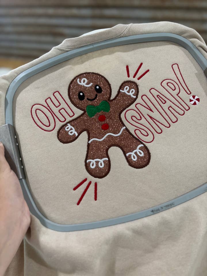 Sudadera bordada Oh Snap Hombre de Jengibre para venta al por mayor de Chicken Scratch Design Co.