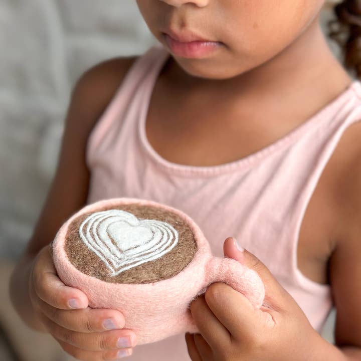Felt Valentines Day Coffee / Latte Cup for wholesale by Sewing Seeds Play