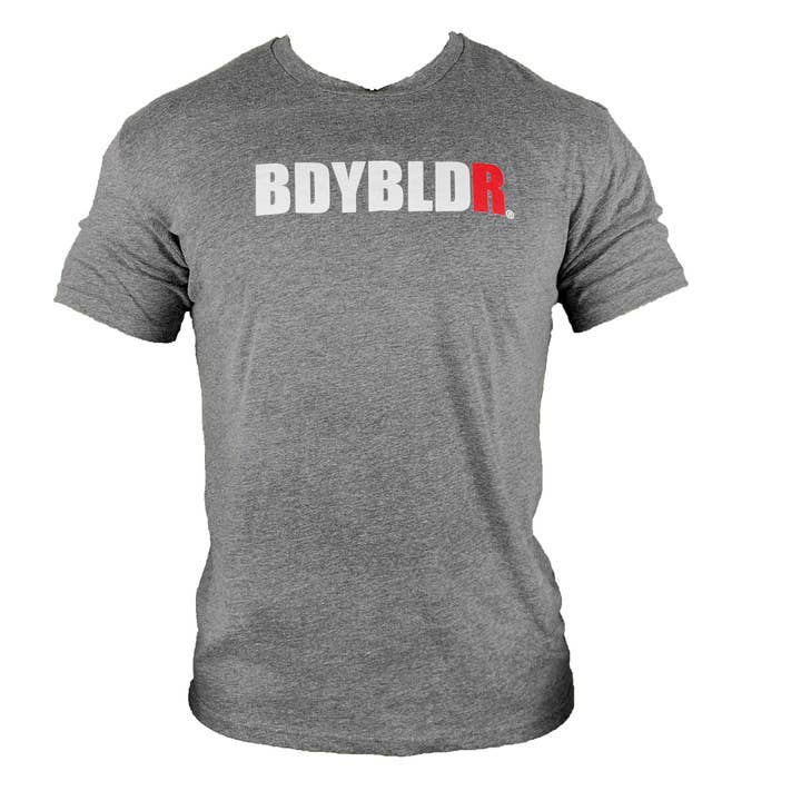 T-shirt BDYBLDR avec texte pour la vente par BDYBLDR CLOTHING