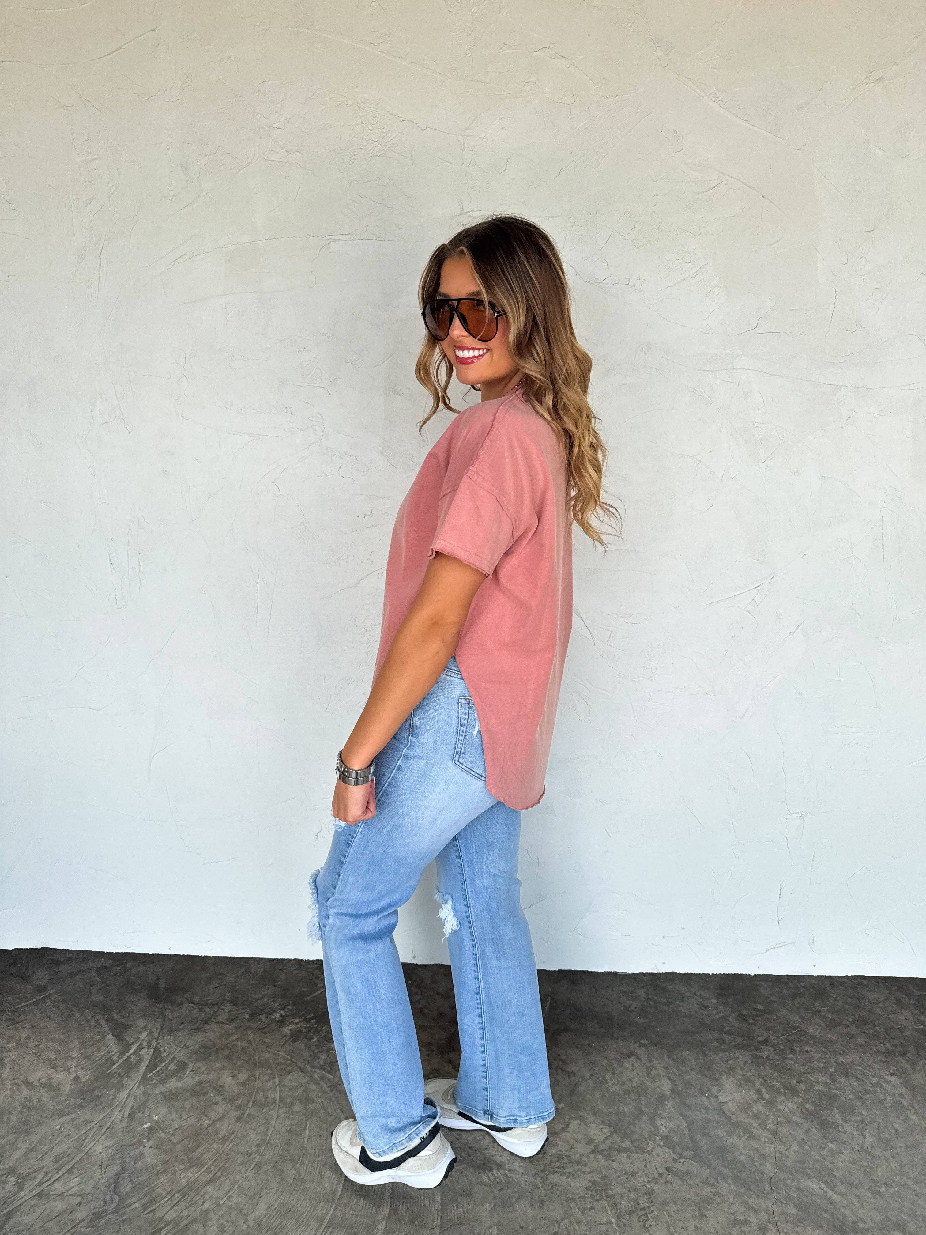 BLAKELEY - Wholesale T-Shirt - Women's - NEW COLORS- JOEY WASHED COTTON BOYFRIEND TEE5