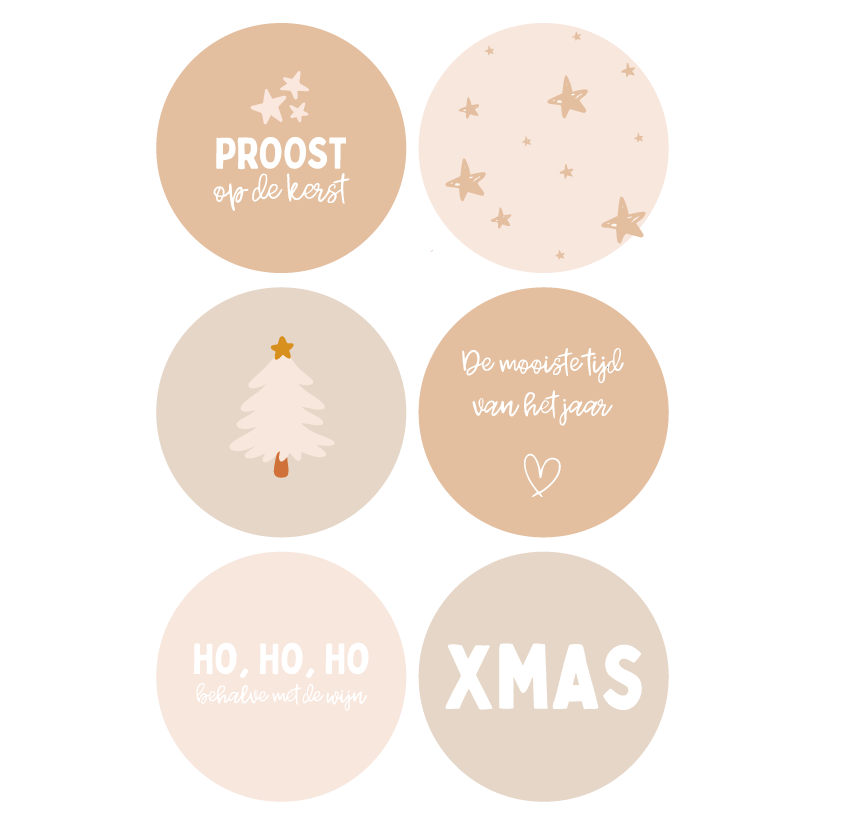 Labelgeluk – wholesale Underlägg – Underlägg blandade | set om 6 stycken | Jul0