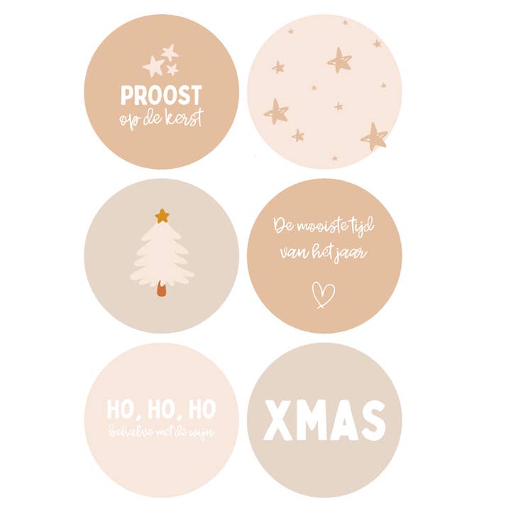 Labelgeluk - Wholesale Coasters - Coasters assorted | set of 6 pieces | Christmas0