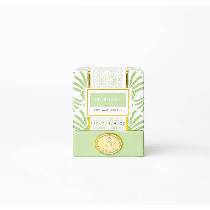 8 Oak Lane - Wholesale Votive Candle - Citrus Sage 5.6oz Soy Wax Candle3