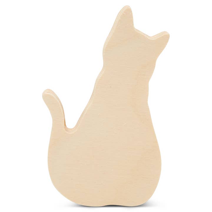 Chunky Cat Cutout for wholesale by Woodpeckers Crafts