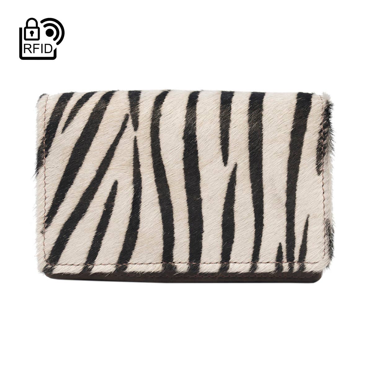 Arrigo - Wholesale Wallet - Women's - Dark Brown Leather Ladies Wallet - Animal Print - Arrigo0
