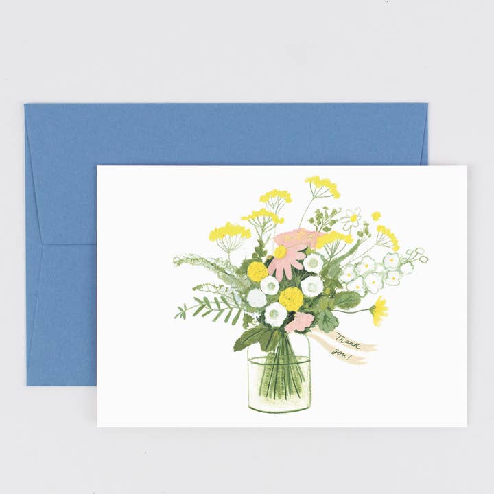 Thank You Bouquet Card | Joyful | Floral | Grateful for wholesale by Peggy & Kate