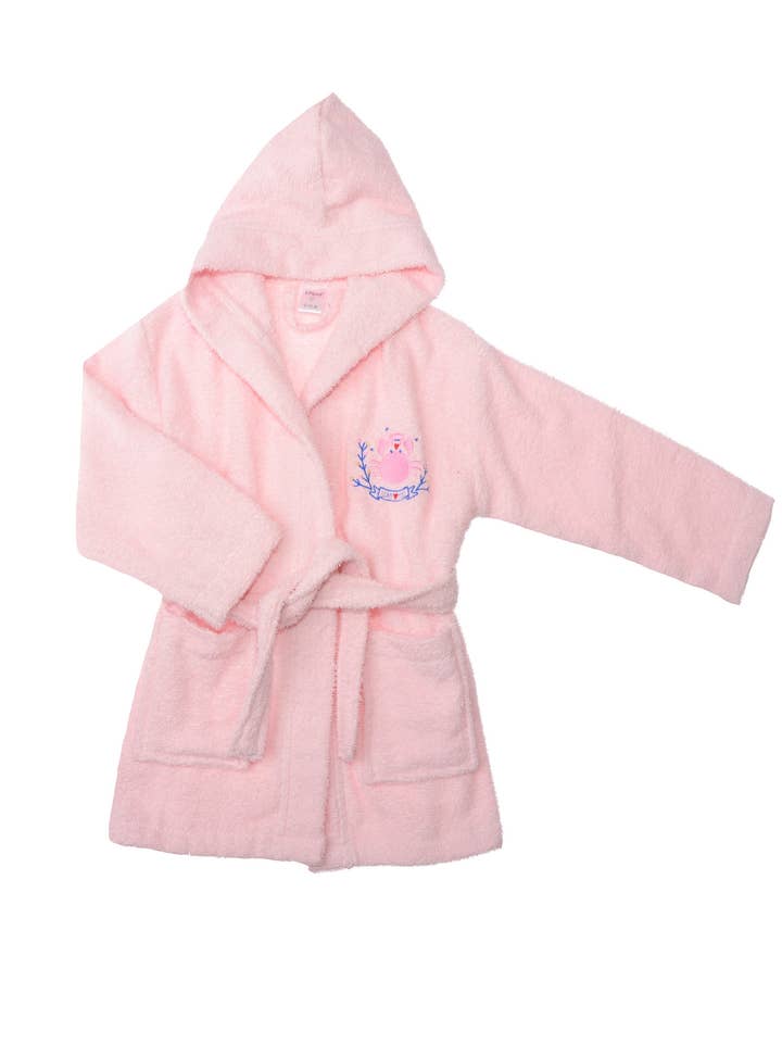 Liliput - Wholesale Robe - Kids - Bathrobe with Crab in Pink0