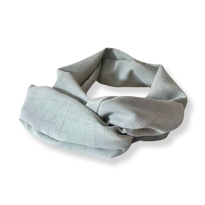 Bandeau Maxi « Linen Green » pour la vente par Hairjewelz by Elle