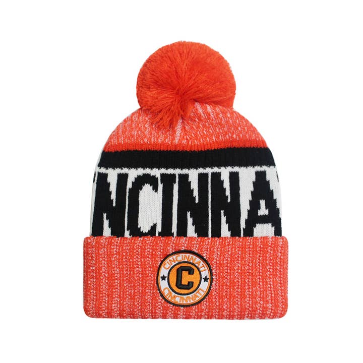 ChoKoLids - Vente Bonnet – unisexe - Bonnets à pompons brodés Football Sports City5