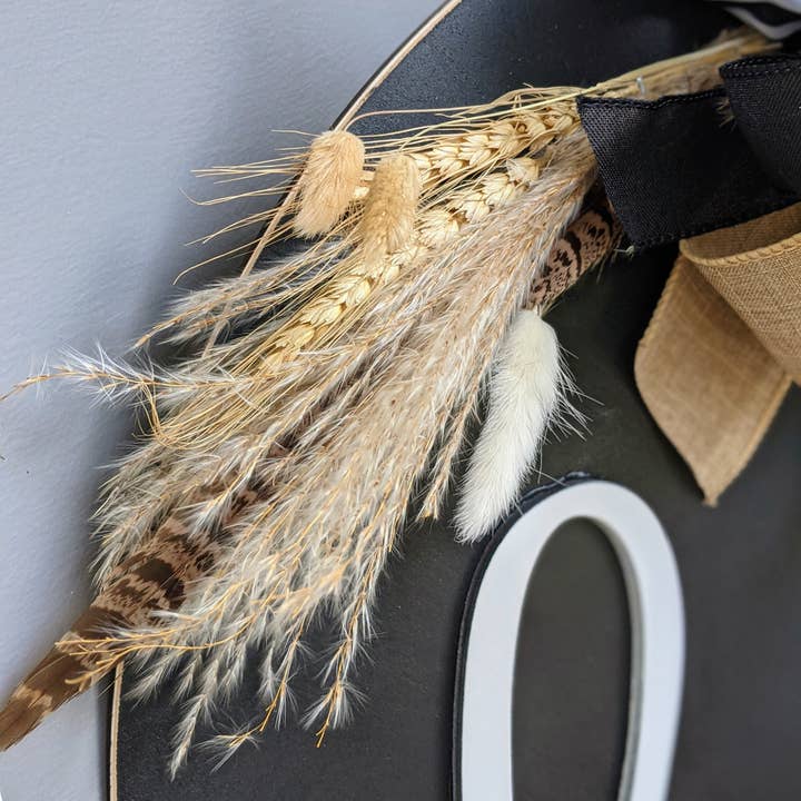 Pocketful of Posies - Wholesale Door Hanger - Boho Hello Black Door Hanger