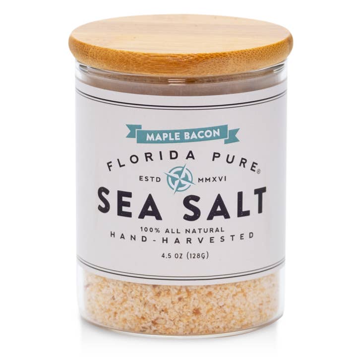 Maple Bacon Sea Salt l Vegan l Flaked l Natural for wholesale by Florida Pure Sea Salt