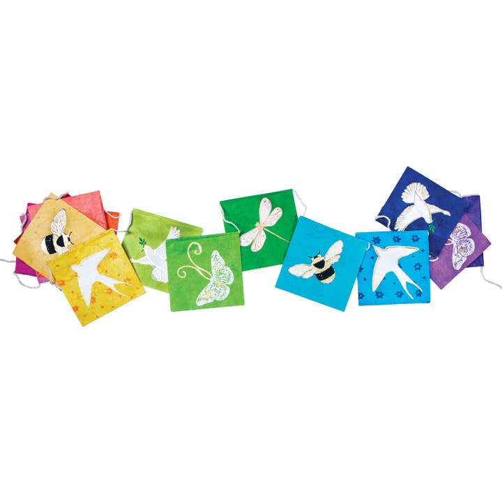dZi Handmade – Großhandel Wimpel/Girlande – Nature Rainbow Öko-Papiergirlande