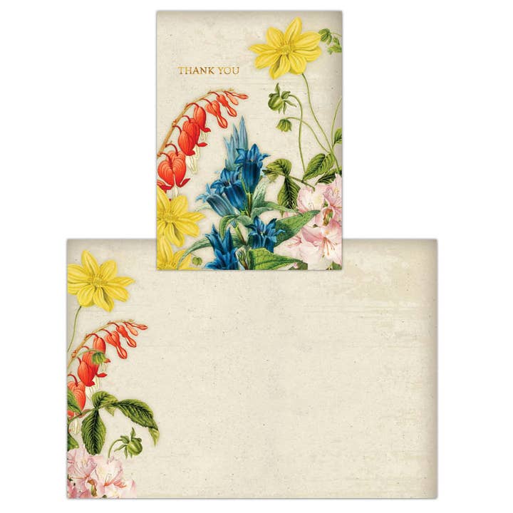 Vintage Rose & Floral - Individual Thank You Card for wholesale by Crown Point Graphics
