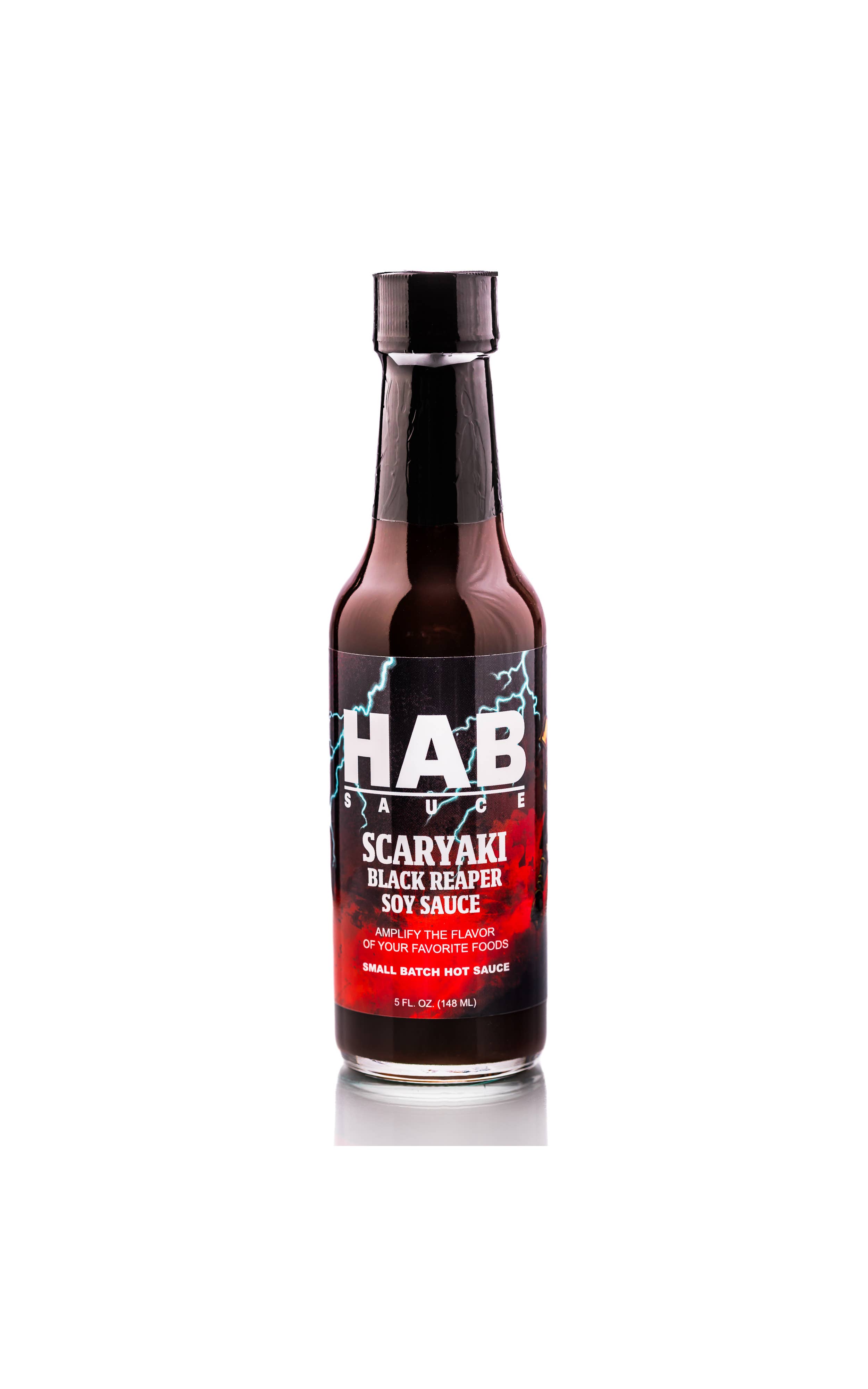 HAB Sauce - Wholesale Sauce - Scaryaki Black Reaper Soy Sauce 5 oz. (148ml)