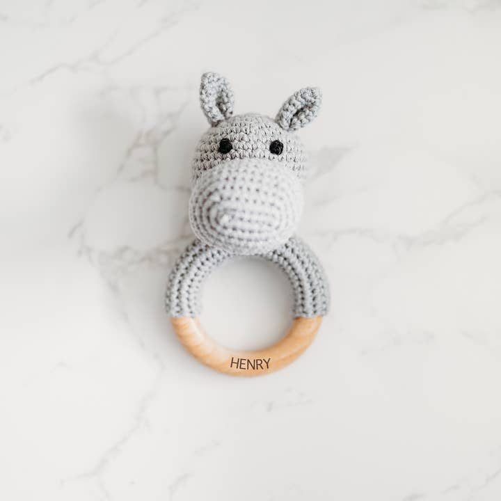 Grow With Me Baby Co - Wholesale Handheld Rattle - Baby - Baby Rattle, Crochet Baby Rattle, Animal Rattle