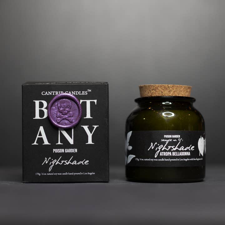 Cantrip Candles - Wholesale Jar/Filled Candle - Botany ~ Nightshade 6oz Candle2