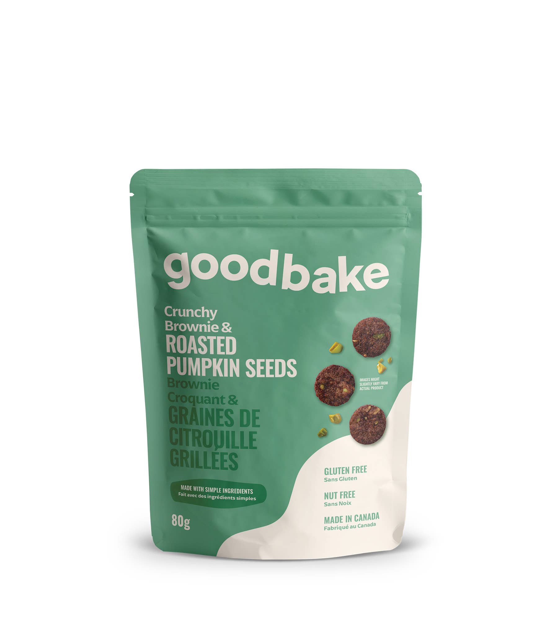Goodbake - Wholesale Brownie - Roasted Pumpkin Seeds Crunchy Brownie Snack Pack (80gr)0