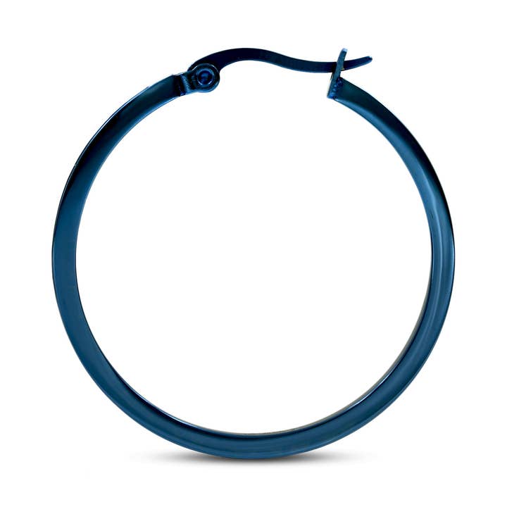 ER312 B.Tiff Pave 42-Stone Classic Medium Hoop Earrings for wholesale by B.Tiff