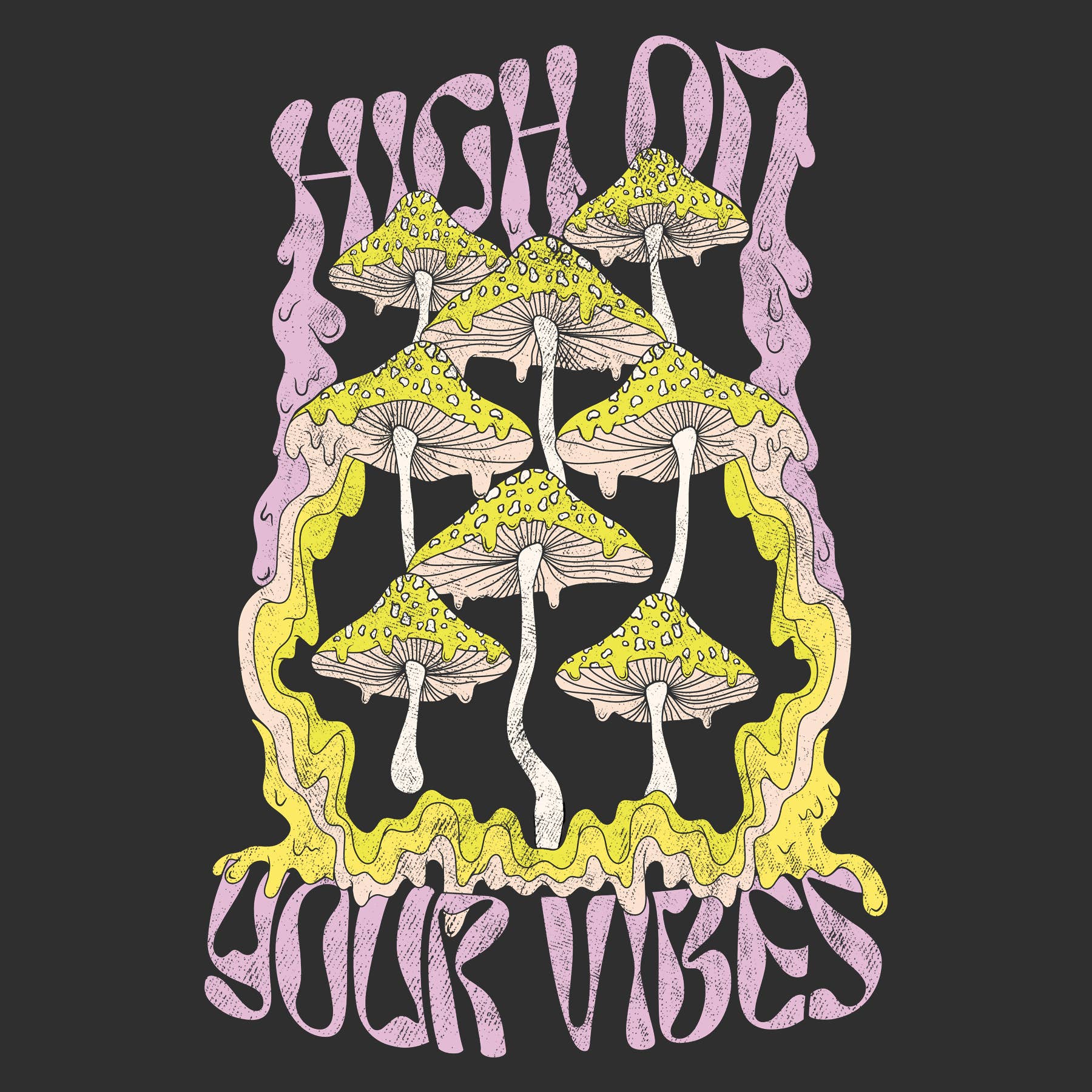 Schnell Studio - Wholesale Screen Printed T-Shirt - Women's - High on Your Vibes1