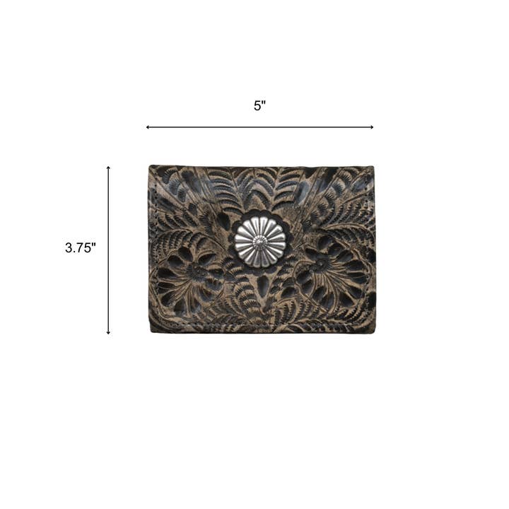 American West - Venta al por mayor Cartera - Mujer - Cartera pequeña de mujer con tres pliegues y concho13