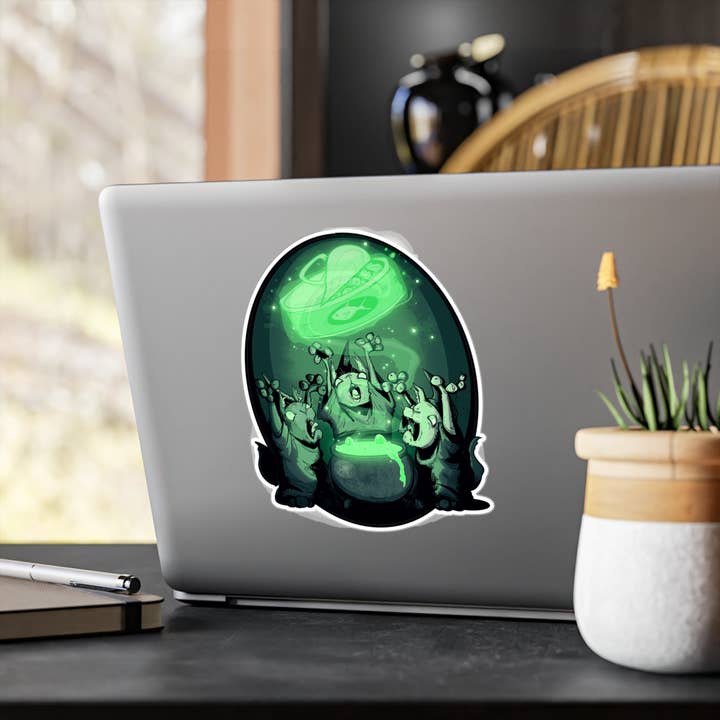 LVB Art - Vendita all'ingrosso Adesivo - Adesivo in vinile sagomato Cat Coven21