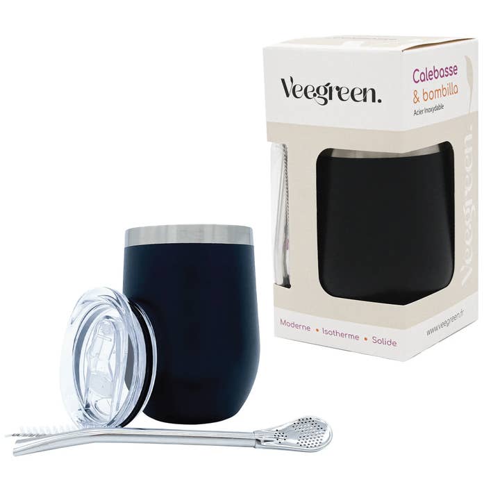Veegreen - Wholesale Insulated Mug/Tumbler - Calabash mate thermos & its bombilla6