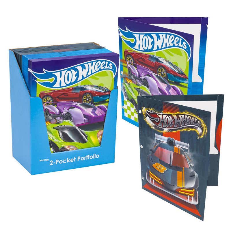 Deluxe Import Trading - Wholesale Notebook - Hot Wheels 2-Pocket Portfolio 12'' Assorted0