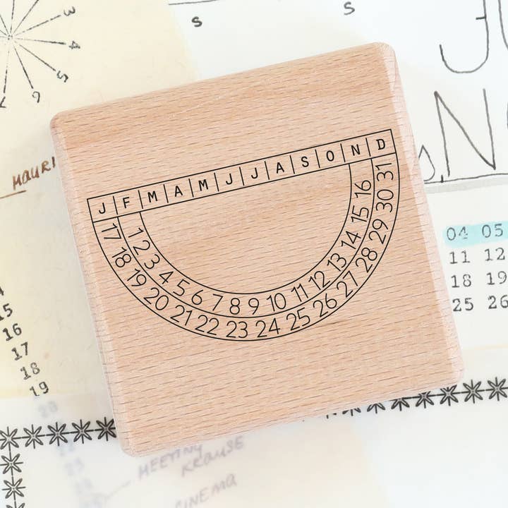 Timbro: calendario e tracker, semicerchio per la vendita all'ingrosso da parte di Emadam - Art & Design