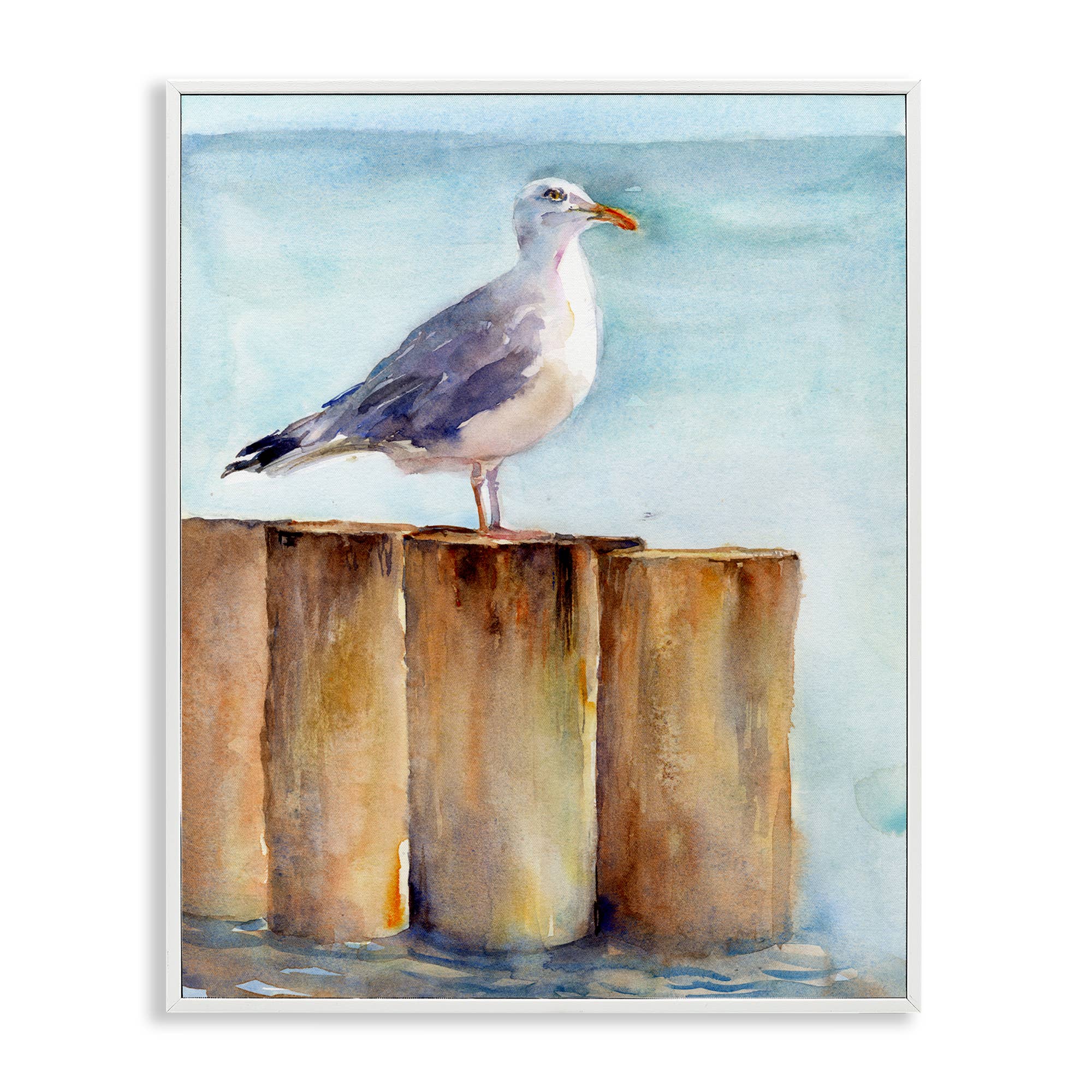 Stupell Industries - Wholesale Wall Sign - Seagull's Perch by Sea - Framed Wall Art21