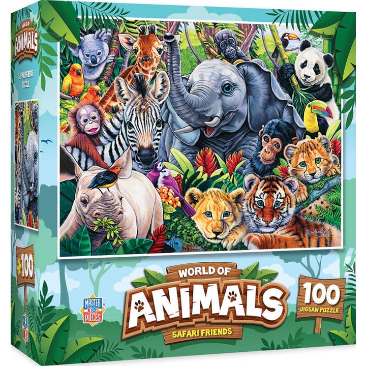 World of Animals - Safari Friends 100 Piece Puzzle for wholesale by Masterpieces Puzzles