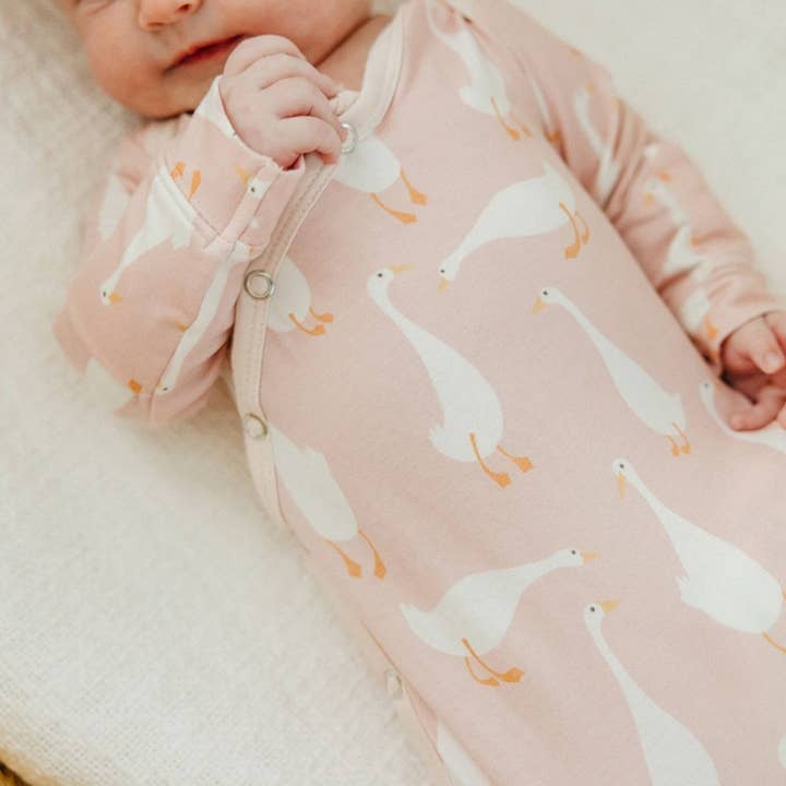 Copper Pearl - Wholesale Babygown - Baby - Newborn Knotted Gown - Goosie3
