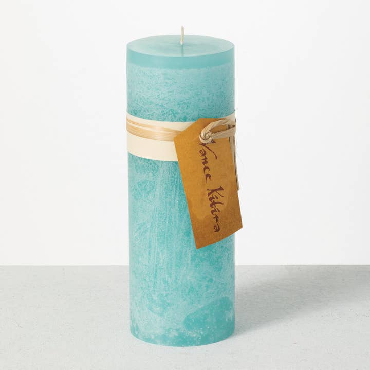 Sullivans Home Decor - Wholesale Pillar Candle - Sea Foam Timber Pillar Candle