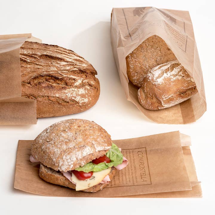 Compostella - Wholesale Food Storage Wrap/Bag - Natural Paper Bags - Medium Size1